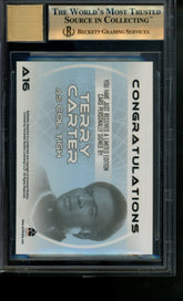 2004 Complete Battlestar Galactica Autograph Terry Carter as Col. Tigh BGS 9.5